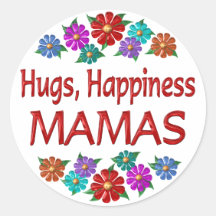 Mama Hugs Round Sticker