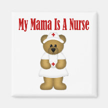 Mama Is A Nurse Bear Refrigerator Magnets