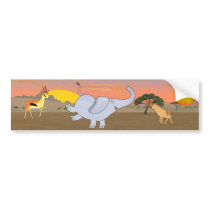 Mama Mirabelle -- Max Runs In The Desert Bumper St bumper stickers by mamamirabelle Mama Mirabelle -- Max Runs In The Desert Bumper St bumper stickers