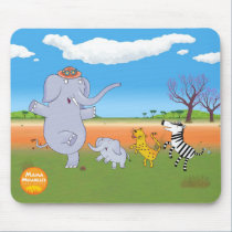 Mama Mirabelle -- Movie Time Animals Group Mousepa mousepads