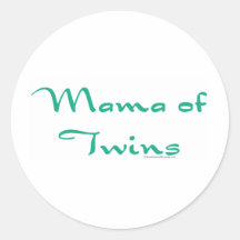 Mama of Twins Round Sticker