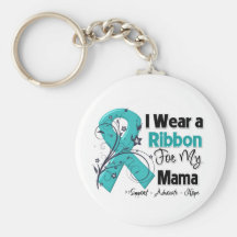 Mama - Ovarian Cancer Ribbon Keychain