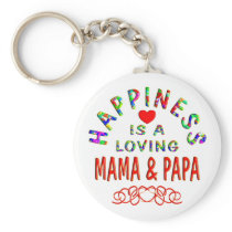 Mama & Papa Happiness Keychain