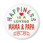 Mama &amp; Papa Happiness Fridge Magnet