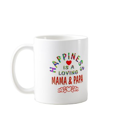 Mama & Papa Happiness Mug by TLArnold5
