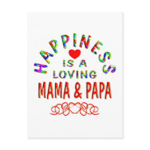 Mama & Papa Happiness postcards