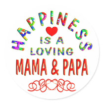 Mama & Papa Happiness Sticker