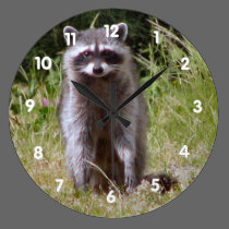 Mama Raccoon wall clocks