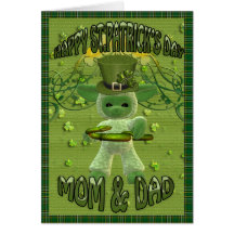 Mamá y papá del día de St Patrick feliz Felicitacion