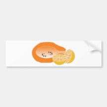 mamao e laranja fruta de fazer vitamina bebida bumper sticker