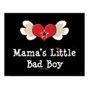 Mama's Little Bad Boy Funny Baby Kids Poster posters