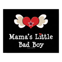 Mama's Little Bad Boy Funny Baby Kids Poster posters by BabyKidsTeesGifts Mama's Little Bad Boy Funny Baby Kids Poster posters
