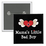 Mama's Little Bad Boy Funny Kids Button