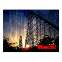 Mamba Rollercoaster World's of Fun Kansas City Postcard