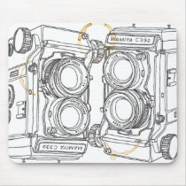 Mamiya Camera Coffee Stained Art Pad mousepads