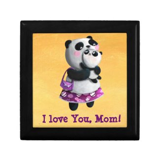 Mamma Panda with her Child Gift Boxes