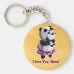 Mamma Panda with her Child Keychain