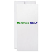 Mammals ONLY rack cards by szclothingdesigns Mammals ONLY rack cards