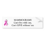 Mammograms Bumper Sticker - Customized