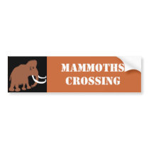 MAMMOTH (2), MAMMOTHS CROSSING bumper stickers by kotzradio MAMMOTH (2), MAMMOTHS CROSSING bumper stickers