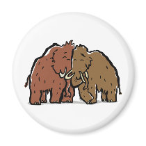 mammoth couple refrigerator magnets