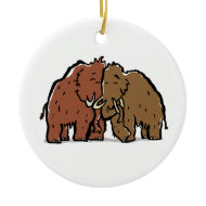 mammoth couple ornament