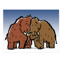 mammoth couple postcard