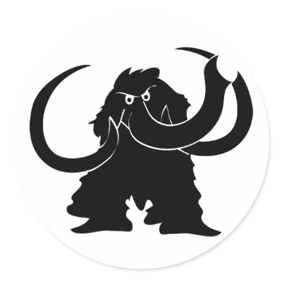 Mammoth Stickers by haywiregraphics