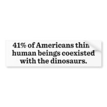 Man and Dinosaur Bumper Stickers
