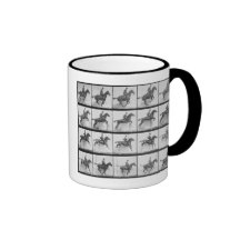 Man and horse jumping a fence, plate 640 from 'Ani Mug