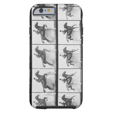 Man and horse jumping a fence, plate 640 from 'Ani Tough iPhone 6 Case