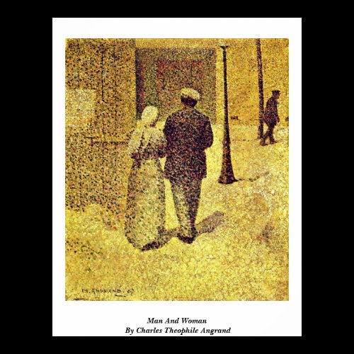 Man And Woman By Charles Theophile Angrand Print