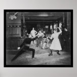 Man and Woman Fencing 1908 posters