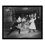 Man and Woman Fencing 1908 Posters