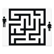 man and woman labyrinth icon personalized invite