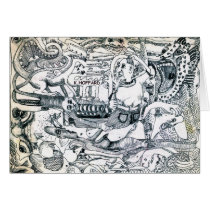 "Man at Zoo" Card