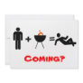 man + BBQ = Chillin, Coming? Invitations