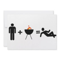 man + BBQ = Chillin Invites