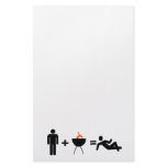 man + BBQ = Chillin Customized Stationery