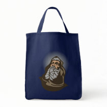 Man beard hood one beard hood tote bags