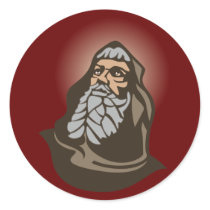 Man beard hood one beard hood sticker