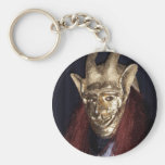 Man behind a mask key chain