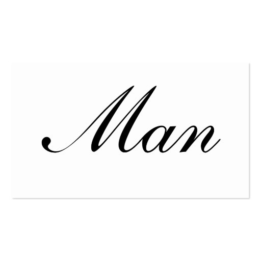 Man Card Business Card (front side)