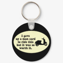 Man Card Scooter Keychain by ScottInk Man Card Scooter Keychain