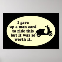 Man Card Scooter Poster