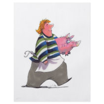 Man Carrying Pig Flyer