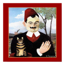 Man & Cat by Henri Rousseau posters
