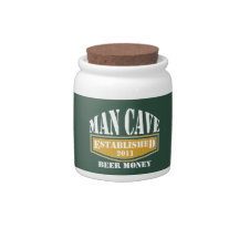 Man Cave Beer Money Jar Candy Jar