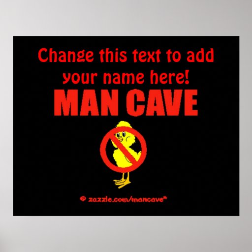 Man Cave Poster Template Zazzle