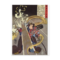 Man Confronting Fox Goddess Apparition Post Card